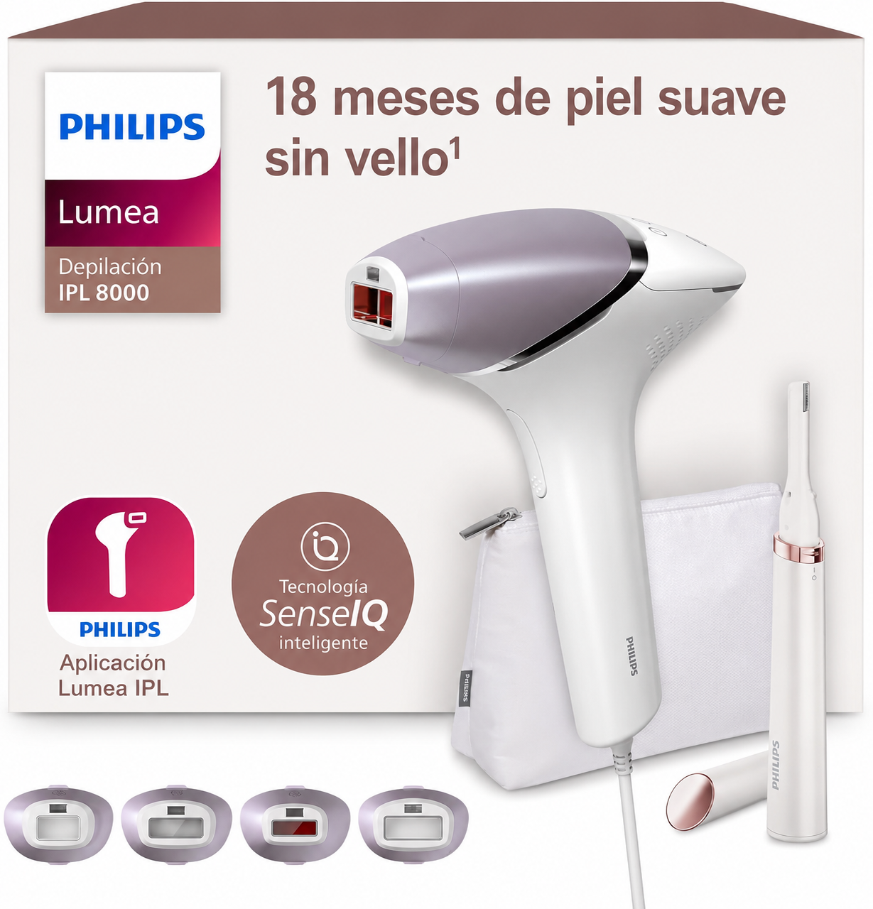 Philips Lumea Serie 9900 Prestige IPL con SenseIQ™ y SkinAI™